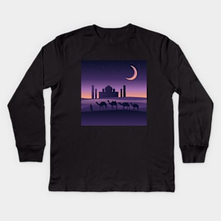 The Arabian Nights , Sahara Desert Trip Kids Long Sleeve T-Shirt